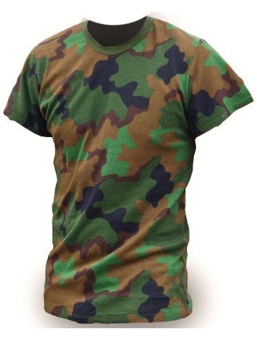 NEW Surplus Dutch Army T-Shirt Jungle Camouflage Camo 38-42" Chest Cotton