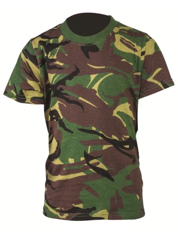 Kids Army T-Shirt DPM Camouflage British Camo Military Cadet Cotton Boys Girls