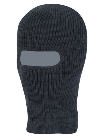 Knitted Balaclava Open Face Thermal Acrylic Cold Weather Warm Olive Green Black