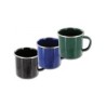 Highlander Deluxe Enamel Mug Cup Camping Vintage Style Black Green Blue