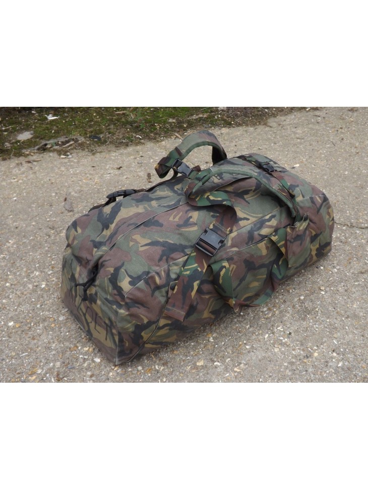 Genuine Dutch Army Holdall with Rucksack Straps Heavy Duty Strong 100L Camo