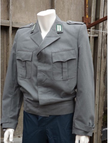 Genuine German Mountain Troops Dress Jacket Short Waist Laced Back Grey Army 258