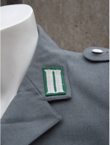 Genuine German Mountain Troops Dress Jacket Short Waist Laced Back Grey Army 258