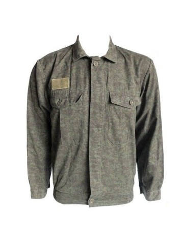 Genuine Surplus Vintage Czech Army Shirt Jacket Worm Camouflage Camo Waisted