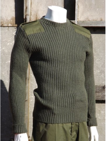 Genuine British Army Wool Jumper Crew Neck Olive Green Surplus Woolly Pully