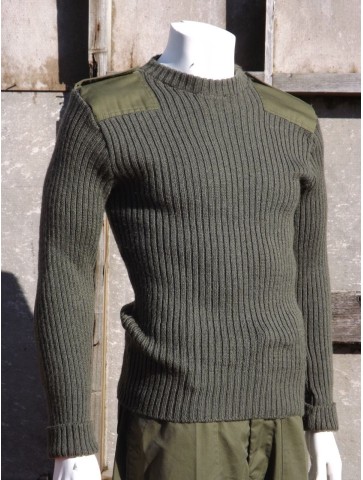 Genuine British Army Wool Jumper Crew Neck Olive Green Surplus Woolly Pully