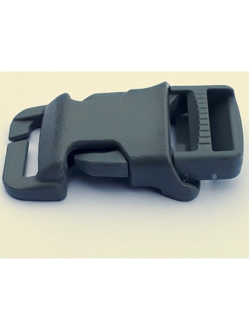 Quick Attach Surface Mount Buckle Side Release Clip 25mm (Fits 25mm Strap) Grey