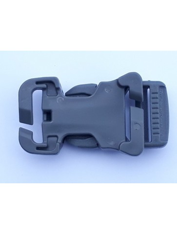 Quick Attach Surface Mount Buckle Side Release Clip 25mm (Fits 25mm Strap) Grey