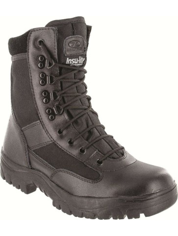 Highlander Alpha Boot Adult & Youth Mens Black Leather Canvas Work Forces Cadets