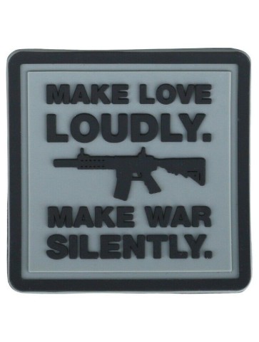 KT Make Love Loudly PVC Rubber Morale Patch tactical hook 3D Army Airsoft
