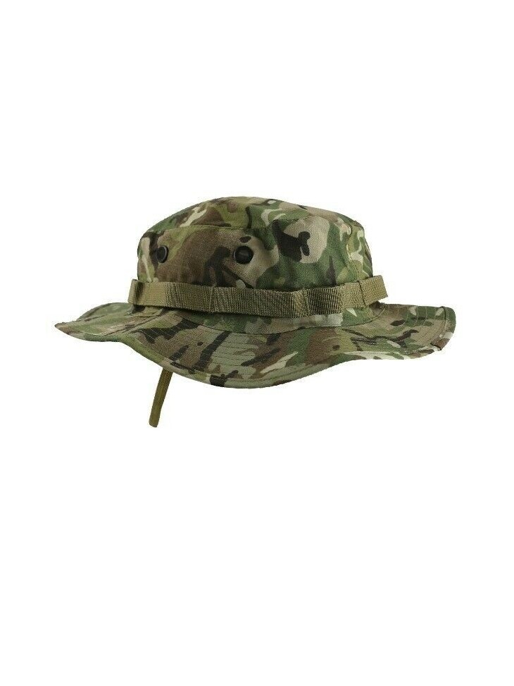 BTP / MTP STYLE CAMO ARMY CADET STYLE WIDE BRIMMED BOONIE HAT SUN HAT AIRSOFT
