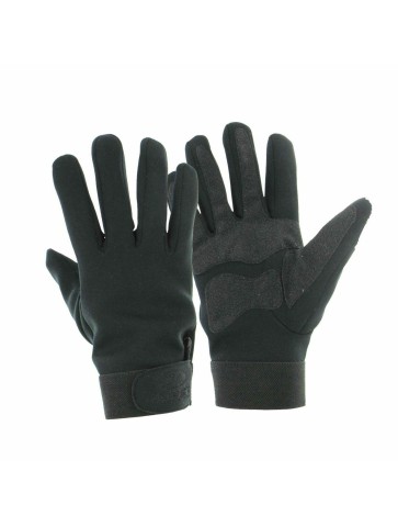 Highlander Military Style Neoprene Gloves Non Slip Palm Black Strap Adjuster