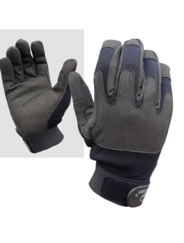 Highlander Mission Lite Military Leather Suede Gloves Black Lightweight