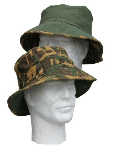 Highlander Reversible Jungle Bush Hat Camouflage Green Sun Hat Wide Brim