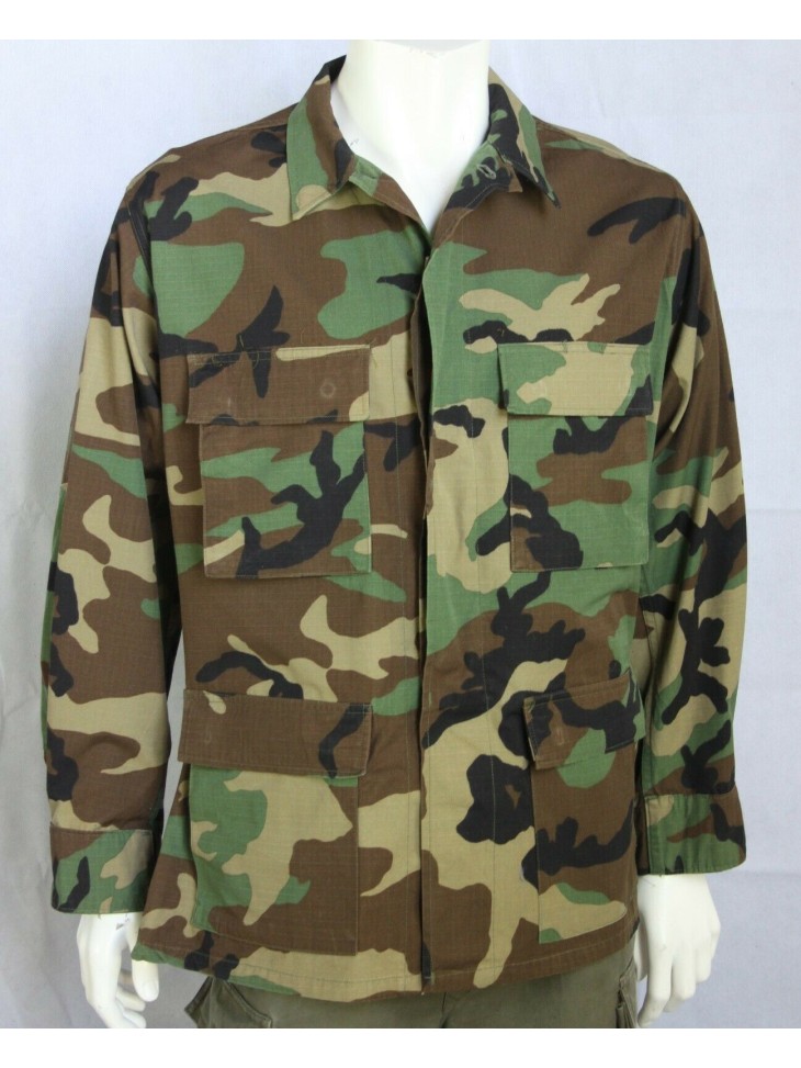 Genuine Surplus Vintage US Army Woodland Camouflage BDU Jacket NoBadges all size