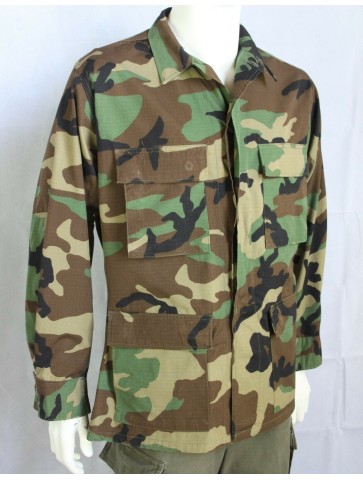 Genuine Surplus Vintage US Army Woodland Camouflage BDU Jacket NoBadges all size