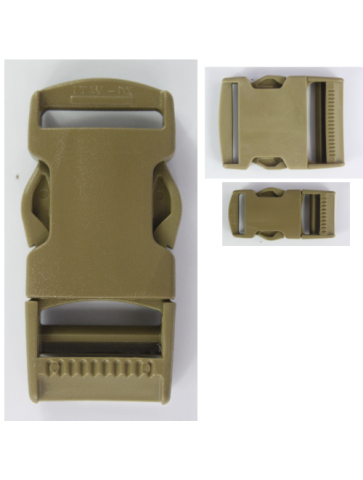 Side Release Buckles Tan Plastic Clips Belts Rucksacks  Replacement All Sizes