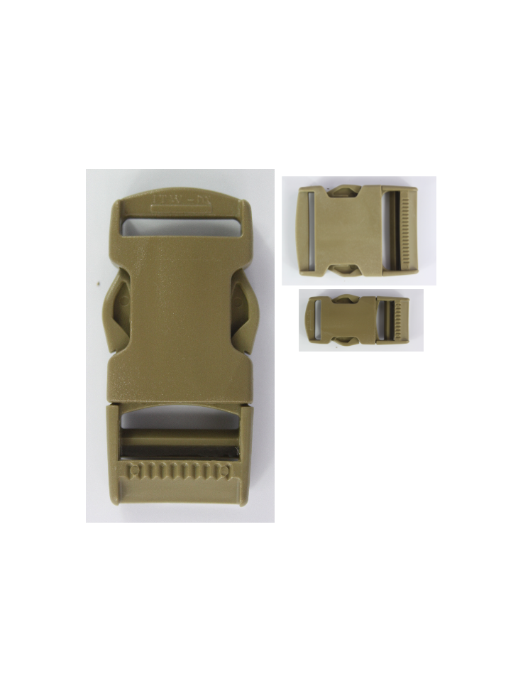 Side Release Buckles Tan Plastic Clips Belts Rucksacks  Replacement All Sizes
