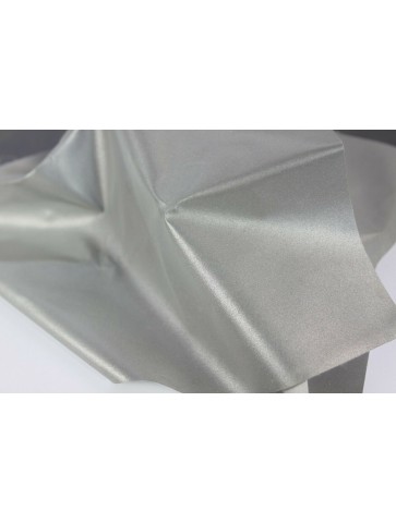 Reflective Safety Fabric Piece Panel Sew On Flexible Grey 25cm x 50cm