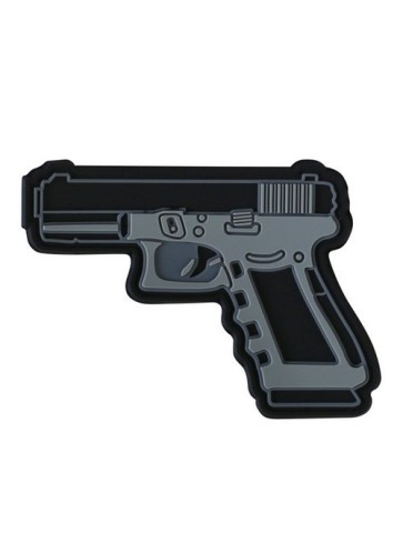 KT Pistol Gun PVC Rubber Morale Patch tactical hook Army Airsoft 3D