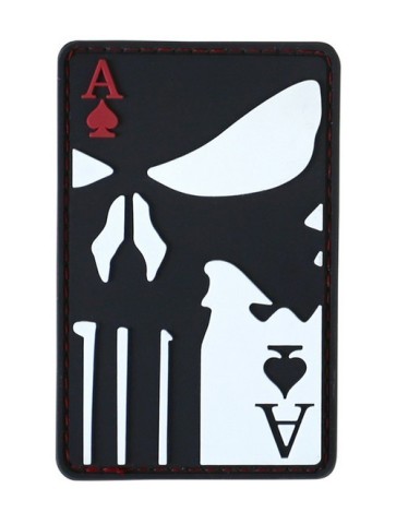 KT Ace of Spades PVC Rubber Morale Patch tactical hook Army Airsoft 3D