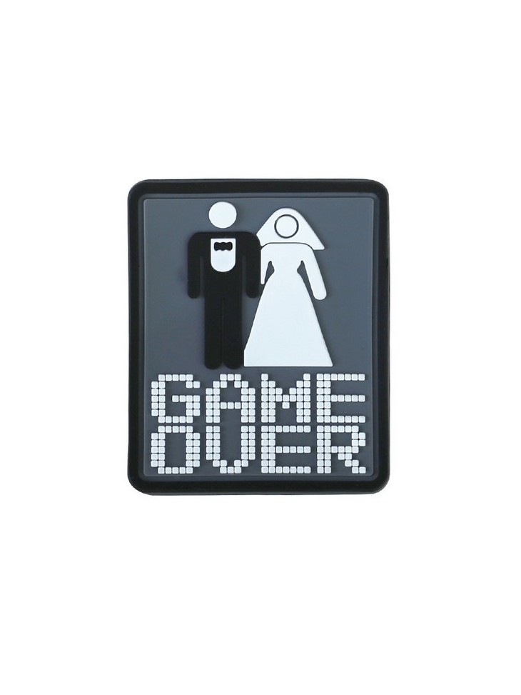 KT Game over Marriage PVC Rubber Morale Patch tactical hook Army Airsoft 3D