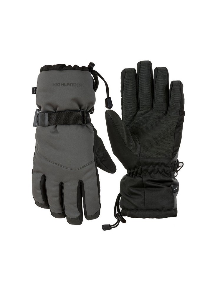 Highlander Mountain Gloves Winter Thermal Waterproof Windproof Black Mens Womens