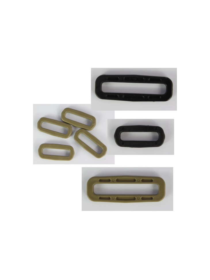 Square Ring Slider Buckles Black Tan Plastic Loops Rucksacks Replacement  Sizes