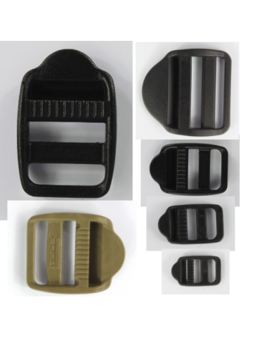 Ladderlock Buckles Black Tan Plastic Tension Rucksacks Replacement All Sizes