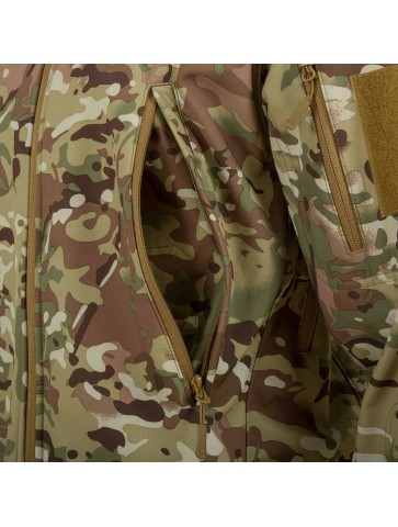 Highlander Tactical Hooded Softshell Jacket Water Resistant Black Olive Tan HC
