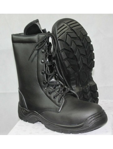 Highlander Pathfinder Black Leather Combat Boot Hi Leg Goth Punk Military Forces