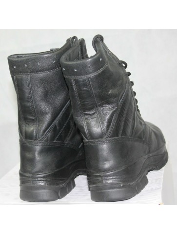 Highlander Classic Black Leather Combat Boot Hi Leg Goth Punk Military Forces