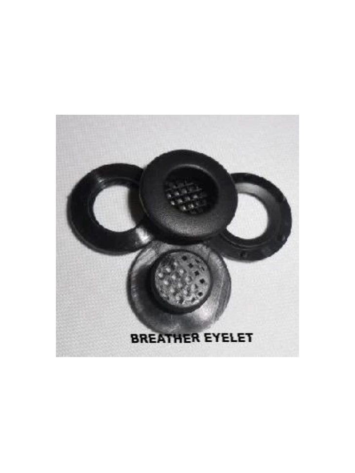 Breather Eyelets Vent Grommets Mesh Cover Tarpaulin, Clothing, Bags Black Pack of 2