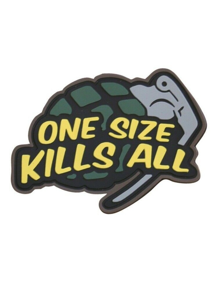 KT 'One Size' Grenade PVC Rubber Morale Patch tactical hook 3D Army Airsoft
