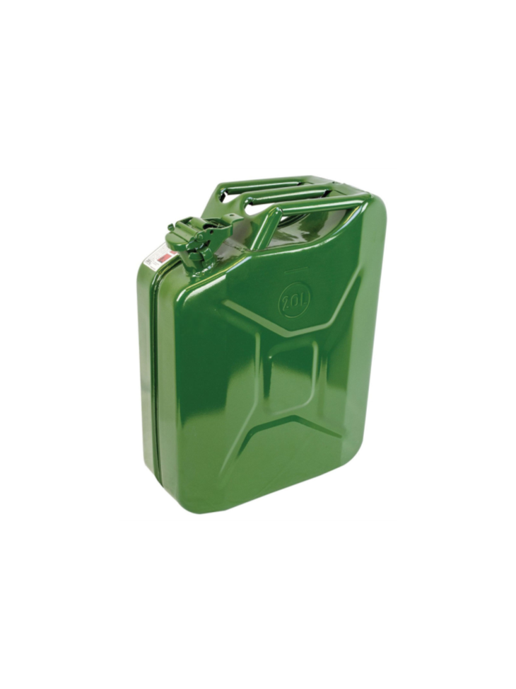 New Green Army Style Steel 20 litre Jerry Can Garage Camping Off Road Generator