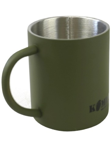 Ex Display Kombat 330ml Thermal Cup Metal Stainless Steel Mug Olive Green