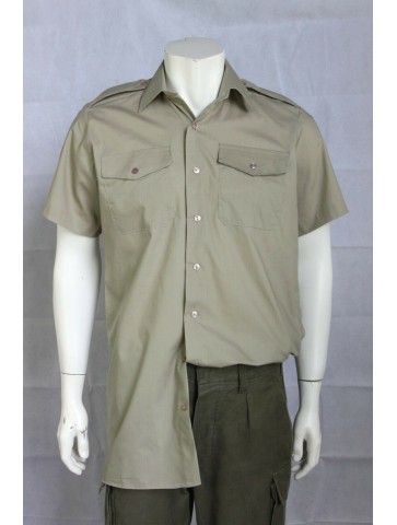 NEW Genuine Surplus British Army Stone Long/Sh Sleeve Polycotton Shirt All Size