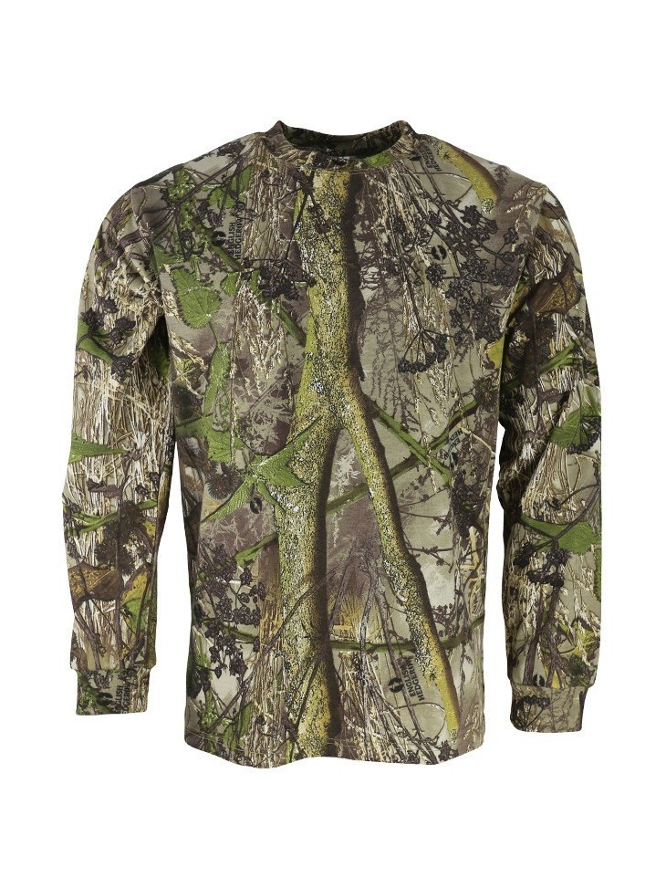 Kombat Hedgerow Long Sleeve T-Shirt Fishing Hunting Shooting Camouflage Leaf