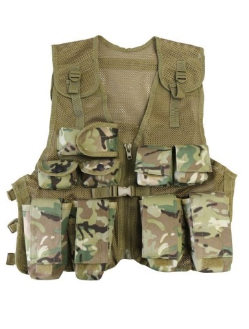 Kids Camouflage Assault Vest Childrens Action play Vest BTP HMTC MTP Style Army Forces