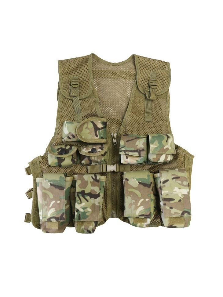 Kids Camouflage Assault Vest Childrens Action play Vest BTP HMTC MTP Style Army Forces
