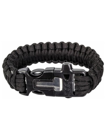 Paracord Bracelet Wristband With Flint & Steel Fire Striker / Starter Survival