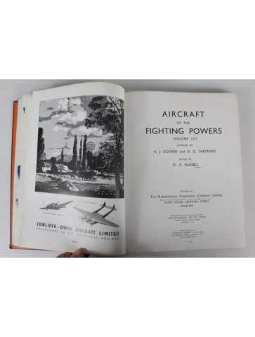 Aircraft of the Fighting Powers Vol 3 1942 WWII Hardback HJ Cooper