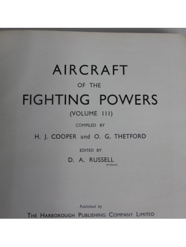 Aircraft of the Fighting Powers Vol 3 1942 WWII Hardback HJ Cooper