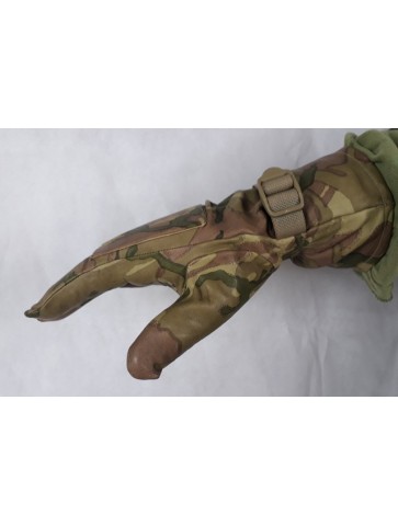 Genuine British Army MTP Camouflage Leather Gloves Lightweight