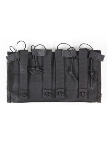 Kombat Triple Quick Release double Mag Pouches Black MOLLE webbing airsoft 21/38
