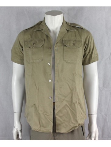 Genuine Surplus Vintage British Army olive Cotton S/S Shirt XS 34-36" 2021/96