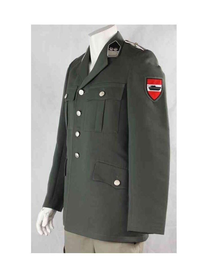 Genuine Austrian Army Uniform Jacket Badged Formal Military Grey/Olive 34" (251)