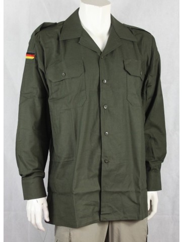 Copy of German Field Shirt Moleskin Cotton Olive Shirt Army Style Big Sizes