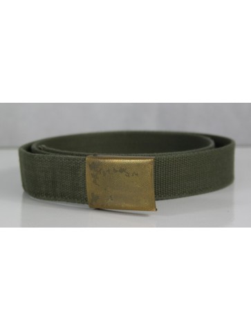 Genuine Surplus Vintage Dutch Army  30mm Webbing Belt Adjustable Metal Buckle