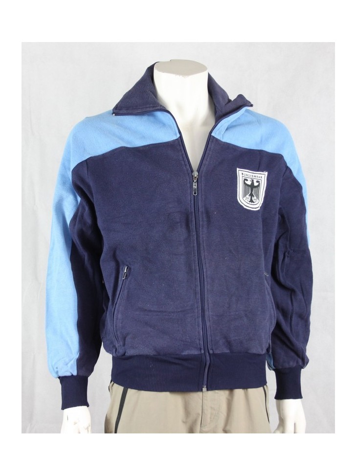 Genuine Surplus Vintage German Gym PT Jacket Retro Blue Tracksuit ...